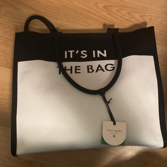 kate spade Handbags - Kate Spade Monochrome Text Tote